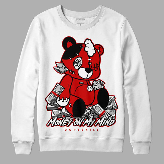 Jordan 1 Retro Low "Black Toe" DopeSkill Sweatshirt MOMM Bear Graphic Streetwear - White