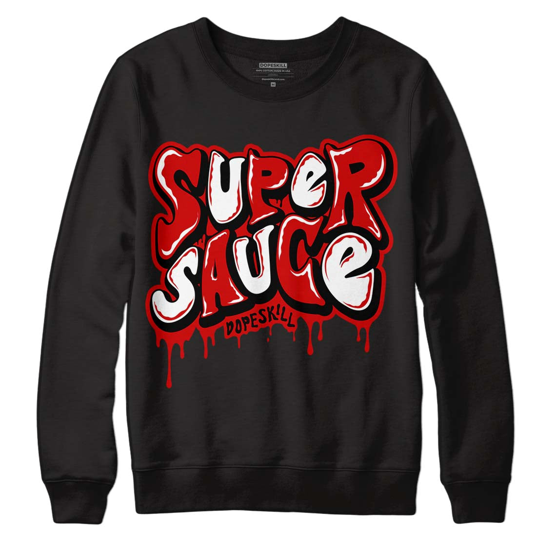 Jordan 1 Retro Low "Black Toe" DopeSkill Sweatshirt Super Sauce Graphic Streetwear - Black