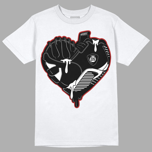 Jordan 14 "Black/White" DopeSkill T-Shirt Heart Jordan 14 Graphic Streetwear - White