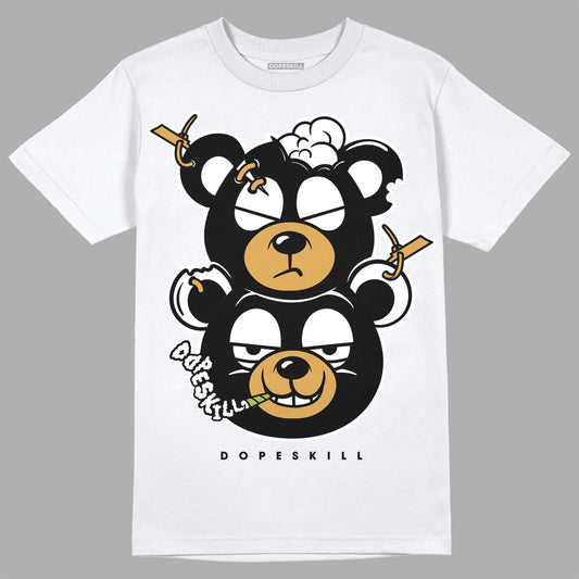 Jordan 11 "Gratitude" DopeSkill T-Shirt New Double Bear Graphic Streetwear - White