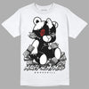 Jordan 14 "Black/White" DopeSkill T-Shirt MOMM Bear Graphic Streetwear - White