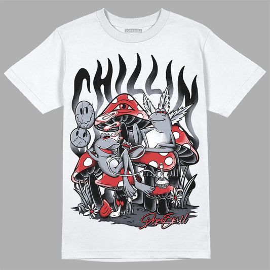 Jordan 4 “Bred Reimagined” DopeSkill T-Shirt Chillin Graphic Streetwear - White 