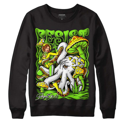 Neon Green Sneakers DopeSkill Sweatshirt Resist Graphic Streetwear - Black