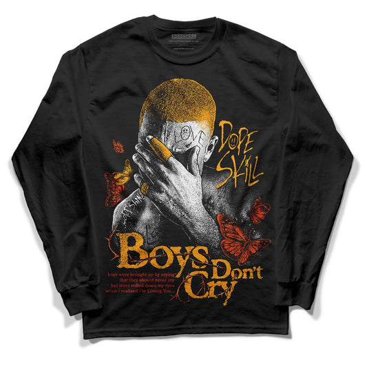 Jordan 12 Retro Black Taxi DopeSkill Long Sleeve T-Shirt Boys Don't Cry Graphic Streetwear - Black