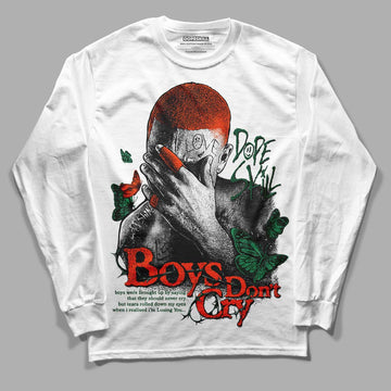 Dunk Low Team Dark Green Orange DopeSkill Long Sleeve T-Shirt Boys Don't Cry Graphic Streetwear - White