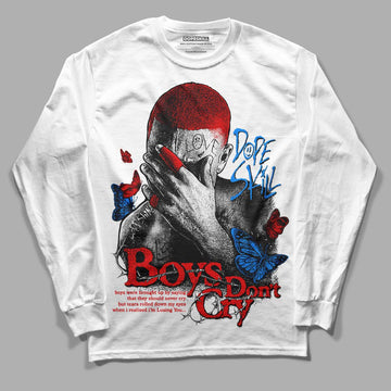 Jordan 11 Retro Cherry DopeSkill Long Sleeve T-Shirt Boys Don't Cry Graphic Streetwear - White