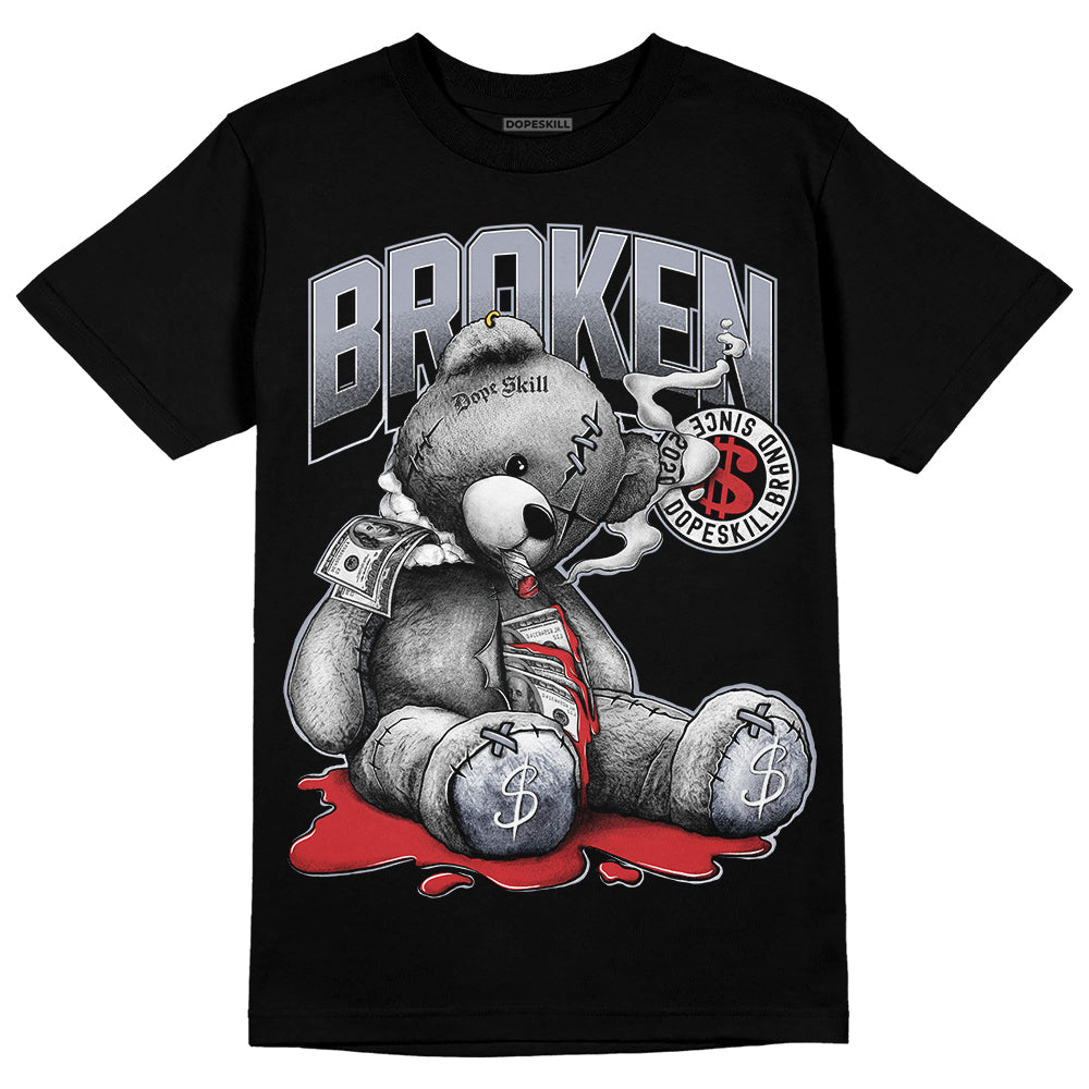 Jordan 4 “Bred Reimagined” DopeSkill T-Shirt Sick Bear  Graphic Streetwear - Black