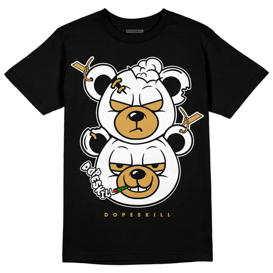 Jordan 11 "Gratitude" DopeSkill T-Shirt New Double Bear Graphic Streetwear - Black