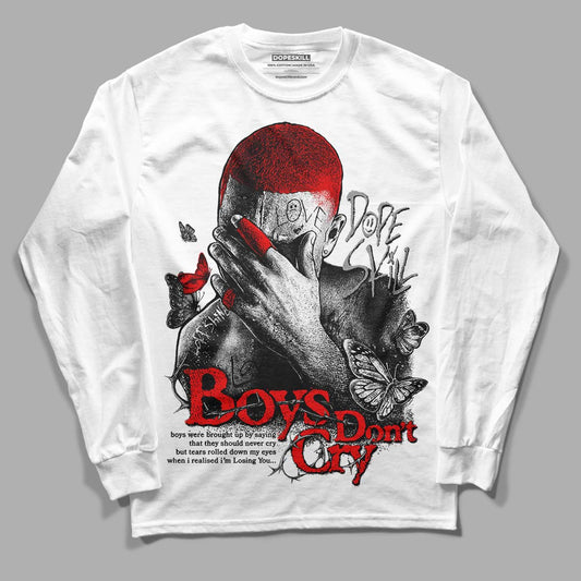 Dunk Low Panda White Black DopeSkill Long Sleeve T-Shirt Boys Don't Cry Graphic Streetwear - White