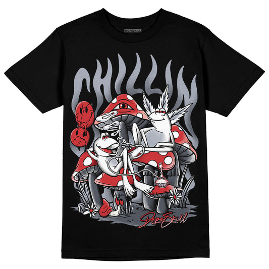 Jordan 4 “Bred Reimagined” DopeSkill T-Shirt Chillin Graphic Streetwear - Black
