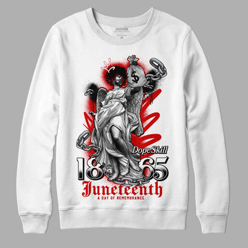 Jordan 1 Retro Low "Black Toe" DopeSkill Sweatshirt Juneteenth Graphic Streetwear - White