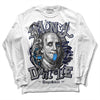 Jordan 3 "Midnight Navy" DopeSkill Long Sleeve T-Shirt Money Don't Lie Graphic Streetwear - White