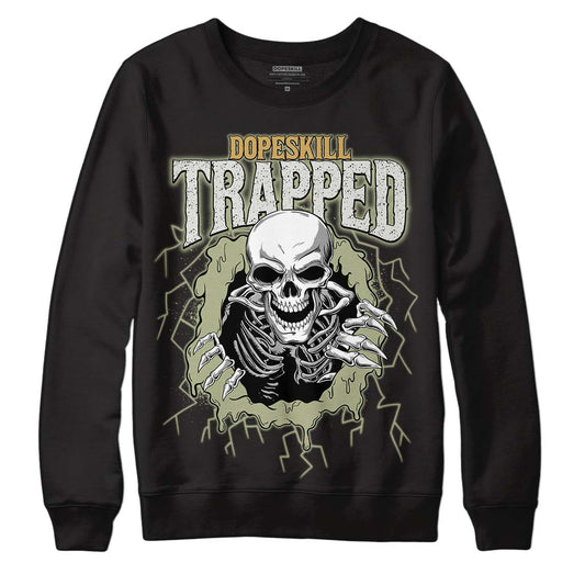 Jordan 5 Jade Horizon DopeSkill Sweatshirt Trapped Halloween Graphic Streetwear - Black
