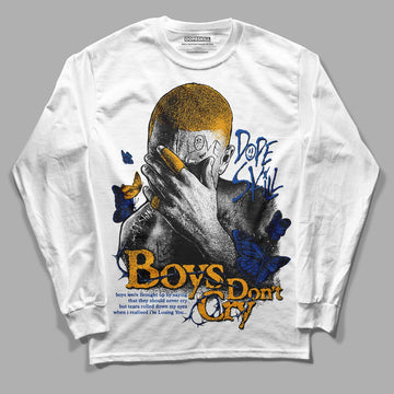 Dunk Blue Jay and University Gold DopeSkill Long Sleeve T-Shirt Boys Don't Cry Graphic Streetwear - White 