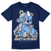 Jordan 5 Midnight Navy DopeSkill Navy T-Shirt MOMM Bear Graphic Streetwear