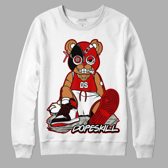 Jordan 1 Retro Low "Black Toe" DopeSkill Sweatshirt Greatest Graphic Streetwear - White