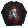 Jordan 4 Red Thunder’ DopeSkill Long Sleeve T-Shirt Boys Don't Cry Graphic Streetwear - Black