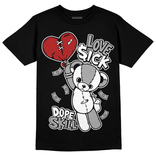 Jordan 14 "Black/White" DopeSkill T-Shirt Love Sick Graphic Streetwear - Black