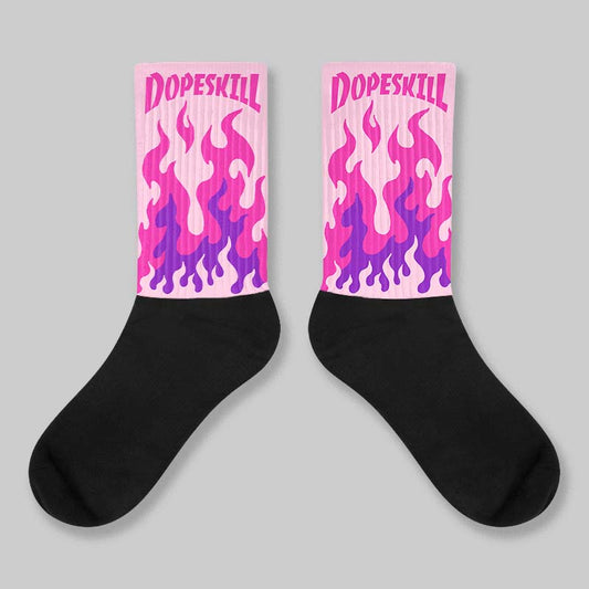 Pink Collection DopeSkill Sublimated Socks FIRE Graphic