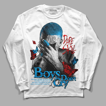 Jordan 1 High Retro OG “University Blue” DopeSkill Long Sleeve T-Shirt Boys Don't Cry Graphic Streetwear - White 