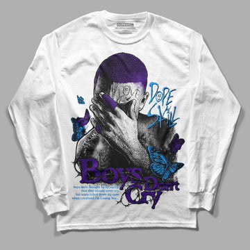 Jordan 3 Dark Iris DopeSkill Long Sleeve T-Shirt Boys Don't Cry Graphic Streetwear - White