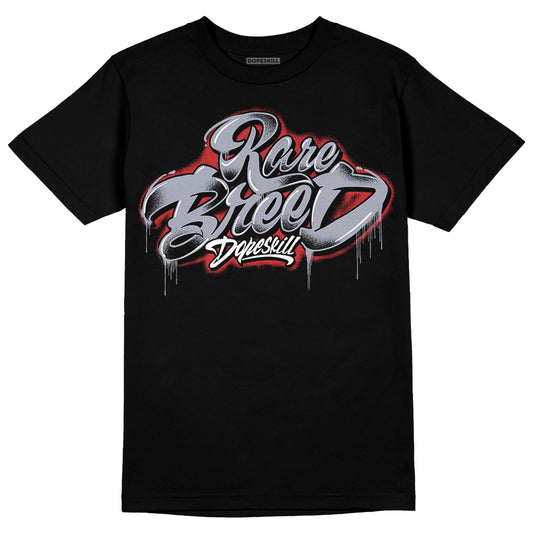 Jordan 4 “Bred Reimagined” DopeSkill T-Shirt Rare Breed Type Graphic Streetwear - Black