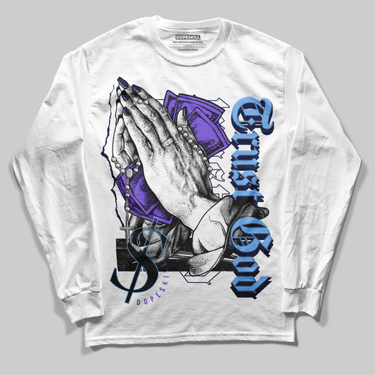 Jordan 5 SE “Georgetown” DopeSkill Long Sleeve T-Shirt Trust God Graphic Streetwear