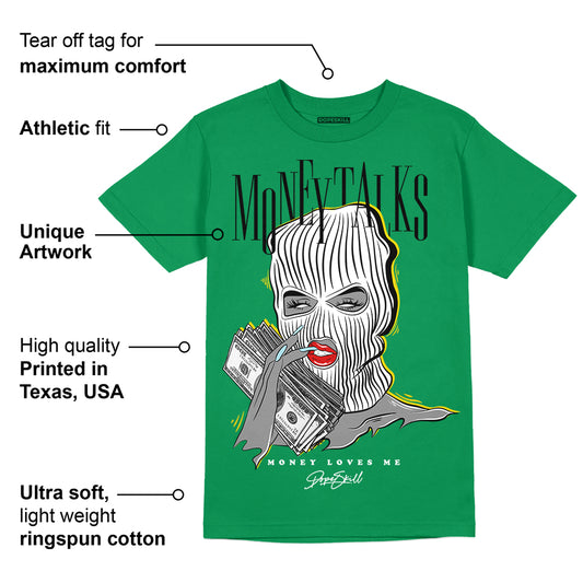 Lucky Green 5s DopeSkill Green T-shirt Money  Talks Graphic