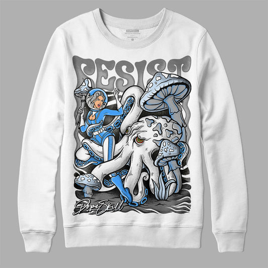 Jordan 12 Stealth DopeSkill Sweatshirt Resist Graphic Streetwear - White 
