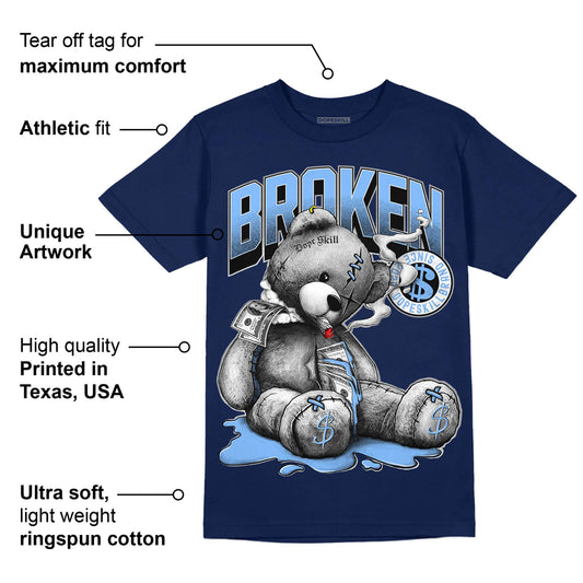 Midnight Navy 5s DopeSkill Navy T-Shirt Sick Bear Graphic