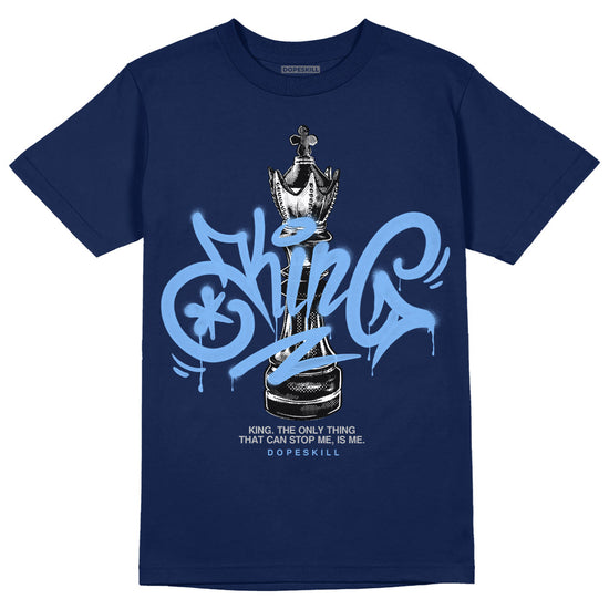 Jordan 5 Midnight Navy DopeSkill Navy T-Shirt King Chess Graphic Streetwear