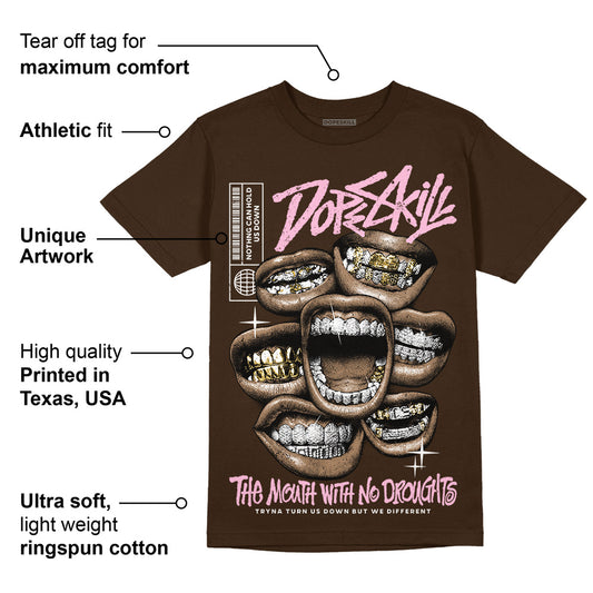 Neapolitan 11s DopeSkill Velvet Brown T-shirt The Mouth With No Droughts Graphic