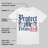 Summit White Navy 4s DopeSkill T-Shirt Protect Me From Evil Graphic