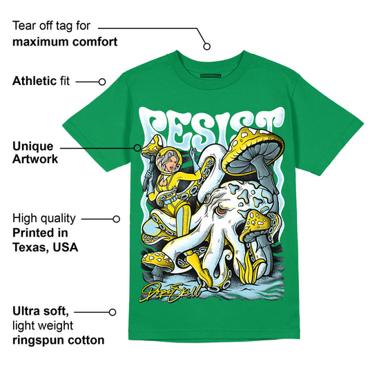 Lucky Green 5s DopeSkill Green T-shirt Resist Graphic