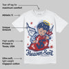 White and Midnight Navy 6s DopeSkill T-Shirt Heaven Sent Graphic