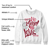 85 Metallic Burgundy 1s DopeSkill Sweatshirt No Money No Love Typo Graphic