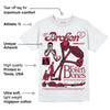 85 Metallic Burgundy 1s DopeSkill T-Shirt Broken Bones Graphic