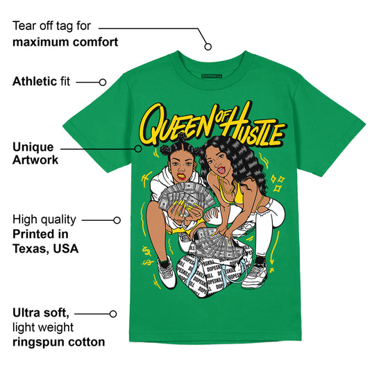 Lucky Green 5s DopeSkill Green T-shirt Queen Of Hustle Graphic