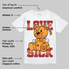 Orange Black White DopeSkill T-Shirt Love Sick Graphic