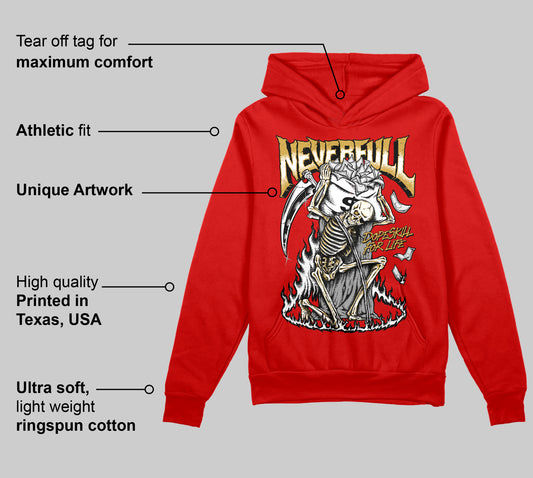 Red Collection DopeSkill Red Hoodie Sweatshirt NeverFull Graphic