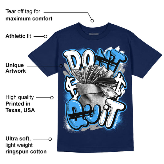 Midnight Navy 3s DopeSkill Navy T-shirt Don't Quit Graphic