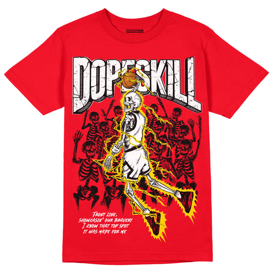 Red Thunder 4s DopeSkill Red T-shirt Thunder Dunk Graphic