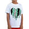 Green Glow 1s DopeSkill Toddler Kids T-shirt Slime Drip Heart Graphic