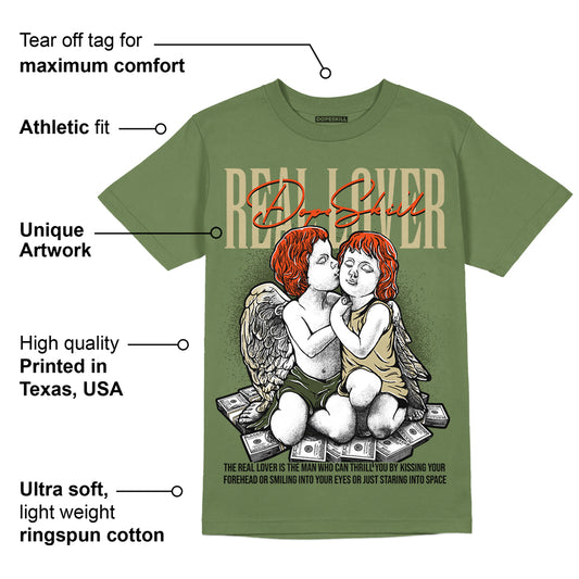 Olive Collection DopeSkill Olive T-shirt Real Lover Graphic