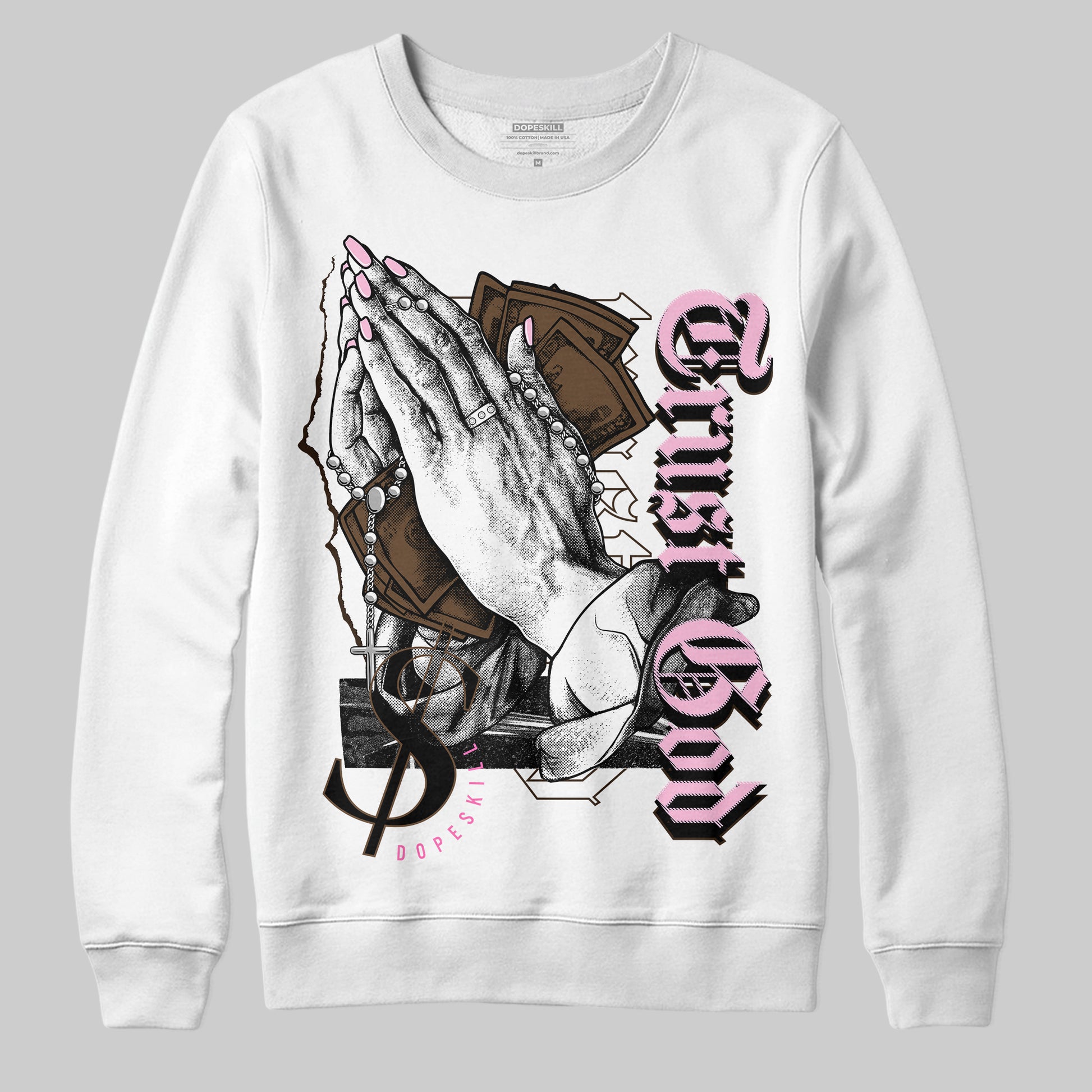 Jordan 11 Retro Neapolitan DopeSkill Sweatshirt Trust God Graphic Streetwear