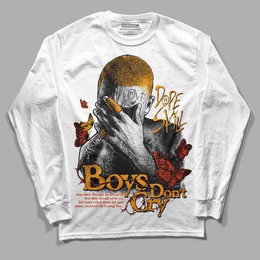 Jordan 12 Retro Black Taxi DopeSkill Long Sleeve T-Shirt Boys Don't Cry Graphic Streetwear - White 