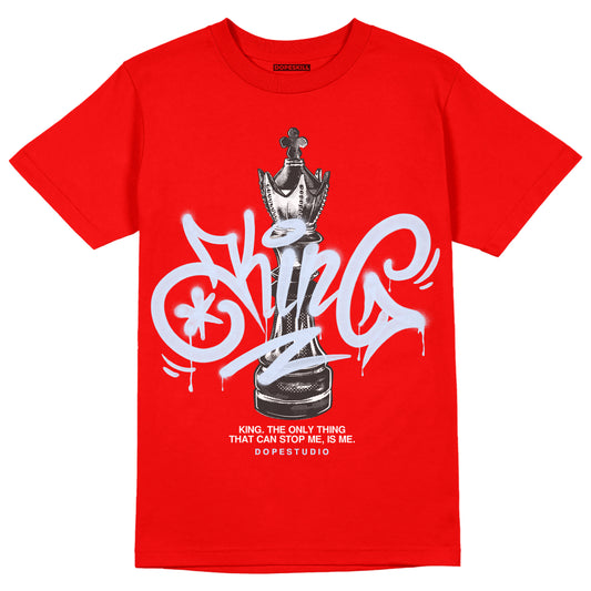 Jordan 11 Retro Cherry DopeSkill Varsity Red T-shirt King Chess Graphic Streetwear 