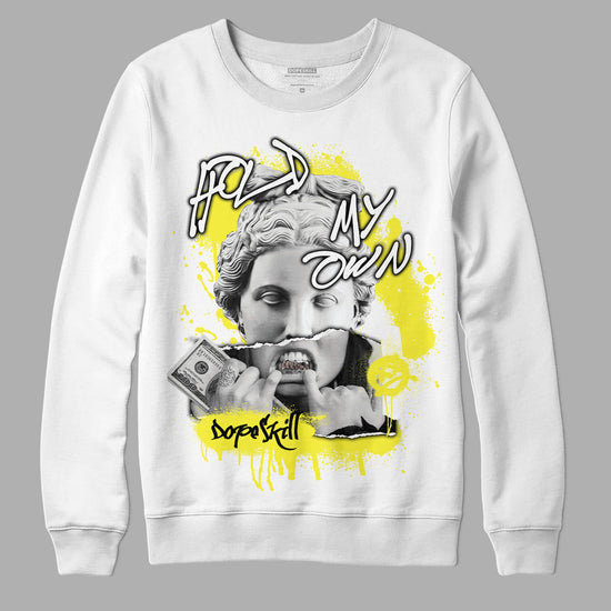 Jordan 11 Low 'Yellow Snakeskin' DopeSkill Sweatshirt Hold My Own Graphic Streetwear - White