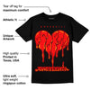 Red Collection DopeSkill T-Shirt Juneteenth Heart Graphic