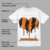 Orange Black White DopeSkill T-Shirt Juneteenth Heart Graphic